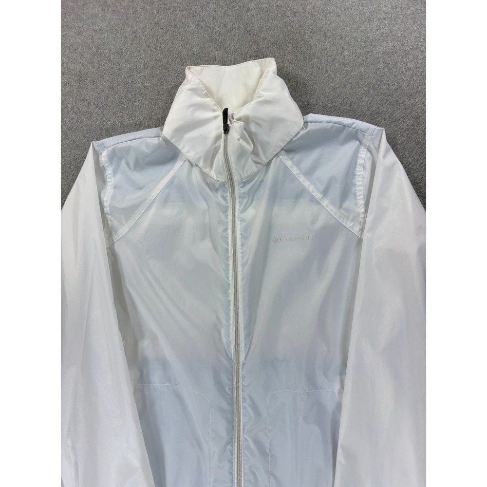 Columbia Performance Water Resistance Hooded Rain Jacket (Women's XL) White - Picture 2 of 12
